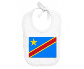 Bavoir República Democrática del Congo con bandera de bebé personalizada