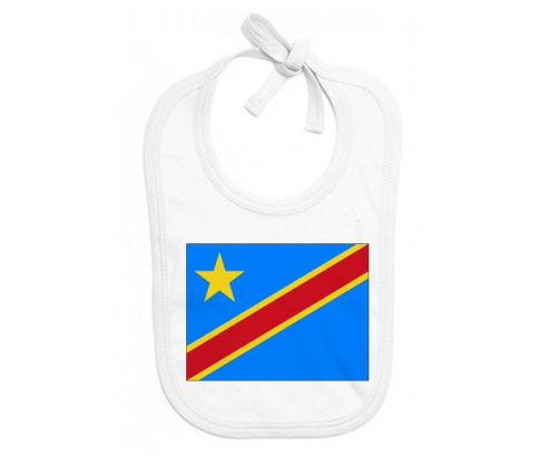 Bavoir República Democrática del Congo con bandera de bebé personalizada