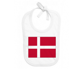 Bavoir bebé bandera personalizada Dinamarca
