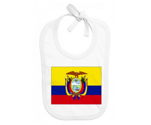Bavoir bebé bandera personalizada de Ecuador
