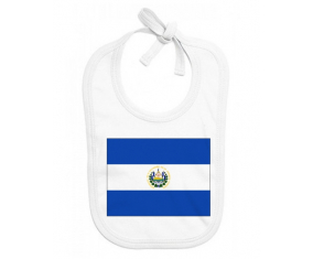 Bavoir bebé bandera personalizada El Salvador