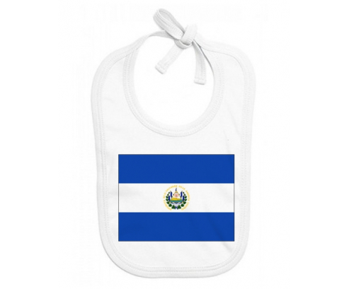 Bavoir bebé bandera personalizada El Salvador