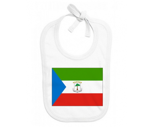 Bavoir bebé bandera personalizada Guinea Ecuatorial