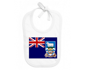 Bavoir bandera de bebé personalizada de las Islas Malvinas