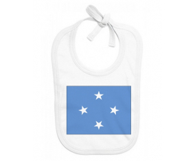 Bavoir bandera de bebé personalizada estados federados de micronesia