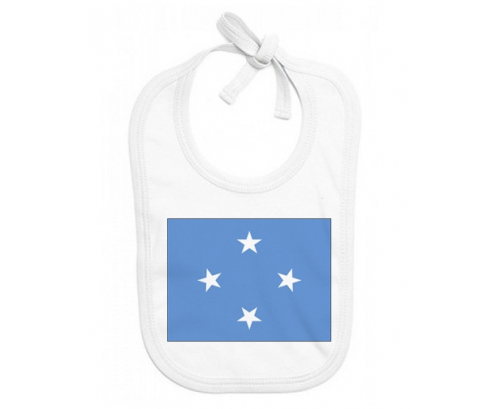 Bavoir bandera de bebé personalizada estados federados de micronesia