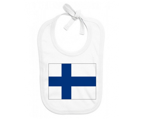 Bavoir bebé bandera personalizada Finlandia