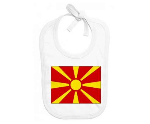 Bavoir bebé personalizado bandera del norte de Macedonia