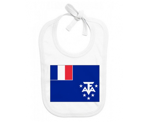 Bavoir bandera de bebé personalizada tierras del sur francés