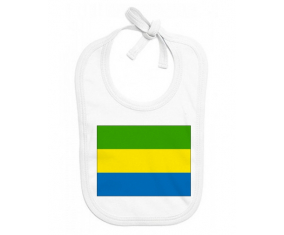 Bavoir bebé personalizado Bandera Gabón