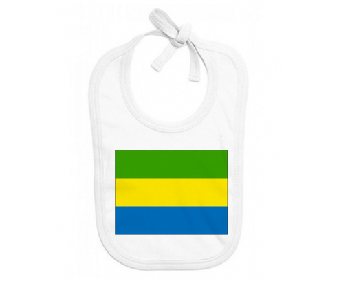 Bavoir bebé personalizado Bandera Gabón