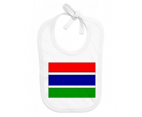 Bavoir bebé bandera personalizada de Gambia