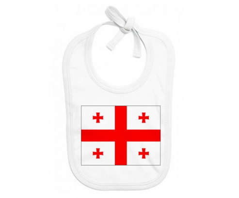 Bavoir bebé bandera personalizada de Georgia