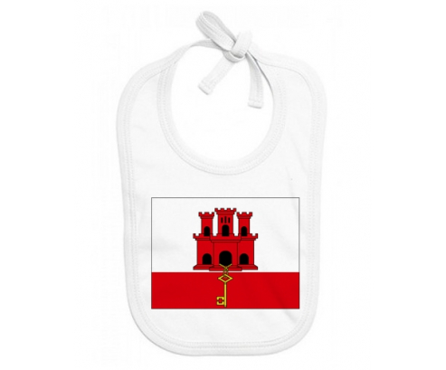 Bavoir bebé de bandera de Gibraltar personalizado