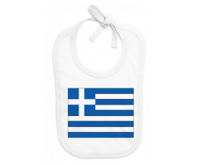 Bavoir bebé bandera personalizada Grecia
