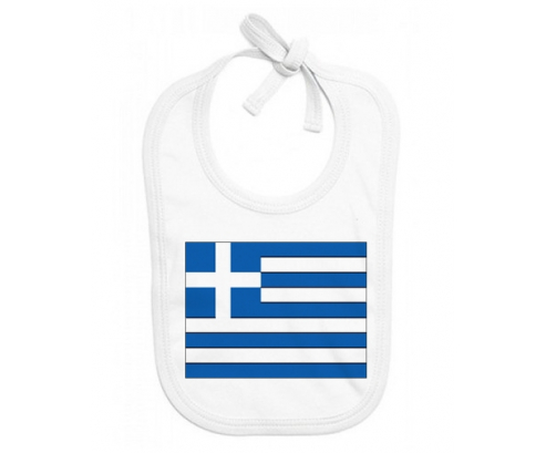 Bavoir bebé bandera personalizada Grecia