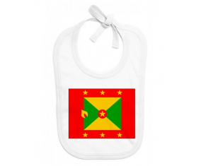 Bavoir granada de bandera de bebé personalizada
