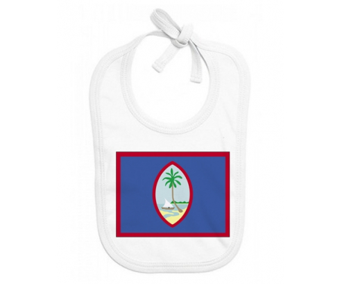 Bavoir bebé bandera personalizada Guam