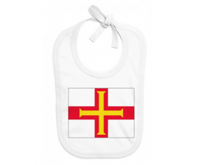 Bavoir bebé bandera personalizada Guernsey