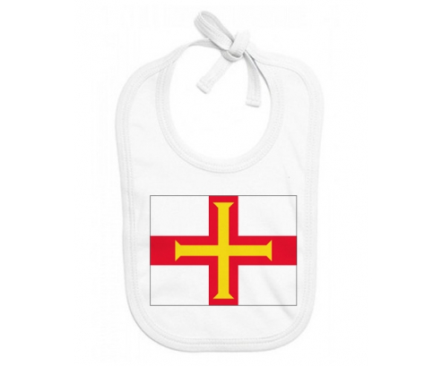 Bavoir bebé bandera personalizada Guernsey