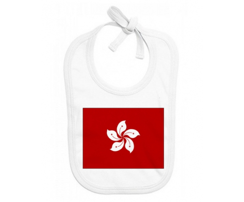 Bavoir bebé bandera personalizada de Hong Kong