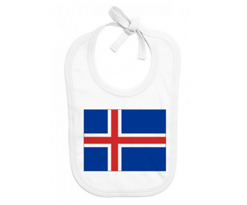 Bavoir bandera personalizada del bebé Islandia