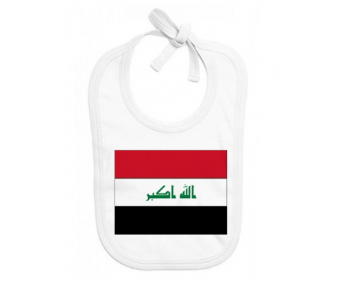 Bavoir bebé bandera personalizada Irak