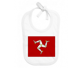 Bavoir bandera de bebé personalizada Isla de Man