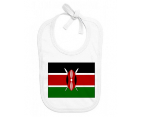 Bavoir bebé bandera personalizada Kenia