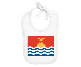 Bavoir bebé bandera kiribati personalizada