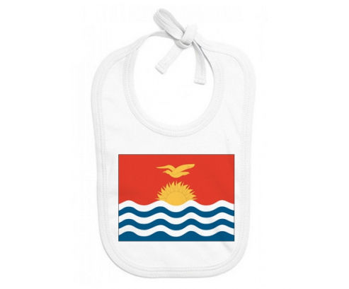 Bavoir bebé bandera kiribati personalizada