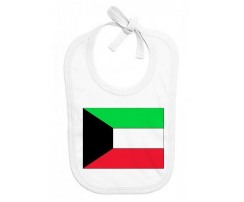 Bavoir bebé personalizado bandera de Kuwait