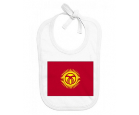 Bavoir bebé bandera personalizada Kirguistán