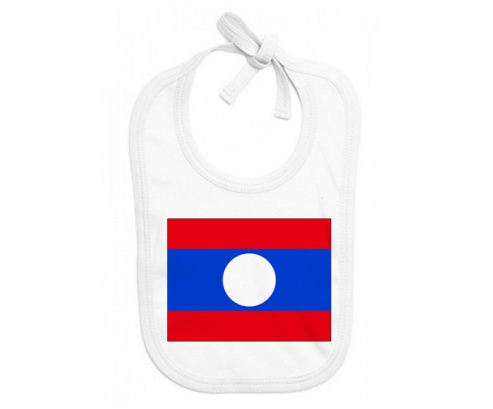 Bavoir bebé bandera laos personalizada