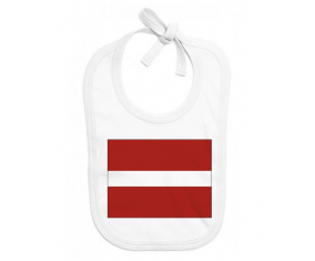 Bavoir bebé bandera personalizada Letonia