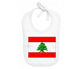 Bavoir bebé bandera personalizada Líbano