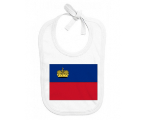 Bavoir bebé personalizado Liechtenstein Flag