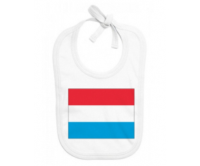 Bavoir bandera de bebé personalizada Luxemburgo