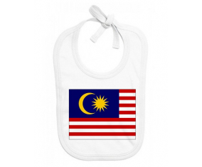 Bavoir bebé bandera de Malasia personalizada