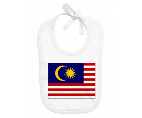 Bavoir bebé bandera de Malasia personalizada