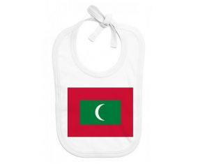 Bavoir bandera personalizada del bebé Maldivas