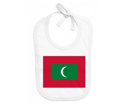 Bavoir bandera personalizada del bebé Maldivas