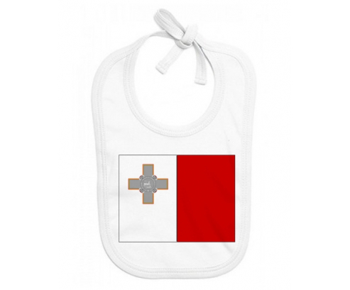 Bavoir bebé personalizado bandera de Malta