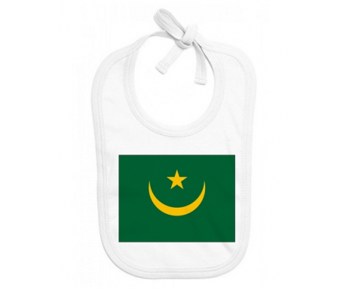 Bavoir bebé bandera personalizada Mauritania