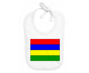 Bavoir bebé bandera personalizada Mauricio
