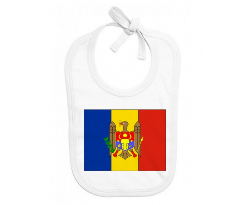 Bavoir bebé bandera de Moldavia personalizada