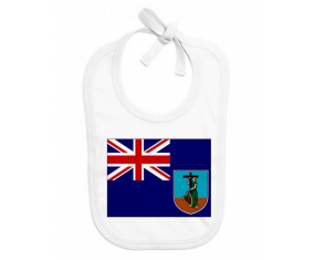 Bavoir bandera de bebé personalizada Montserrat