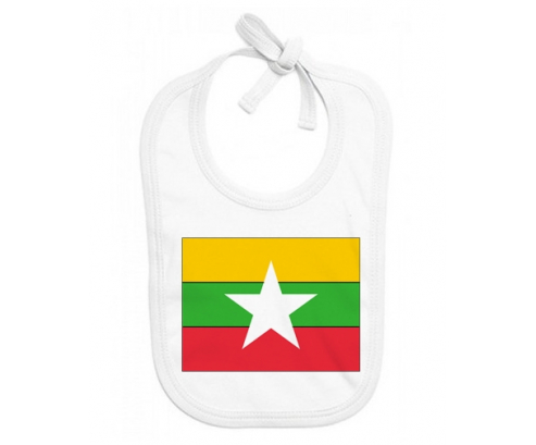 Bavoir bebé bandera personalizada Myanmar