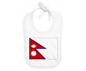 Bavoir bebé bandera personalizada de Nepal