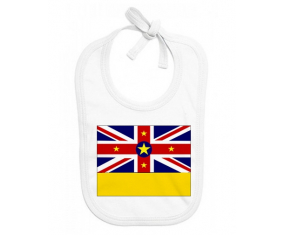 Bavoir bebé personalizado Niue Flag